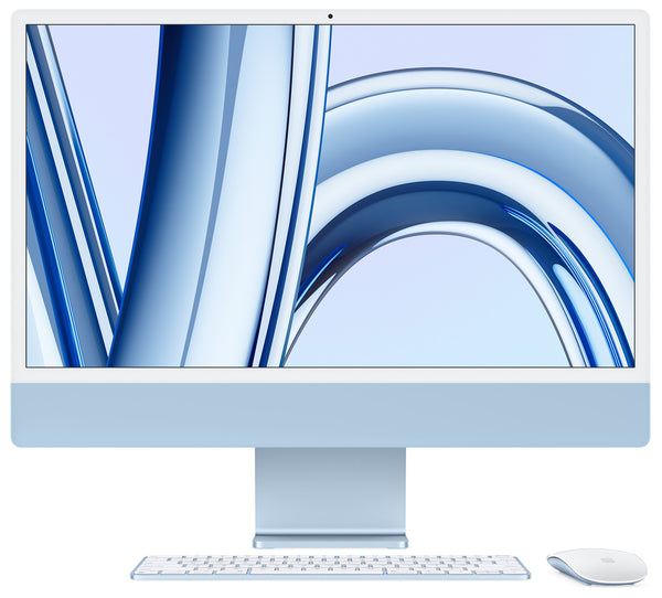 iMac 24-inch 4.5K - Apple M3 Chip / 8-core CPU / 10-core GPU / 8GB Unified Memory / 256GB SSD - Blue