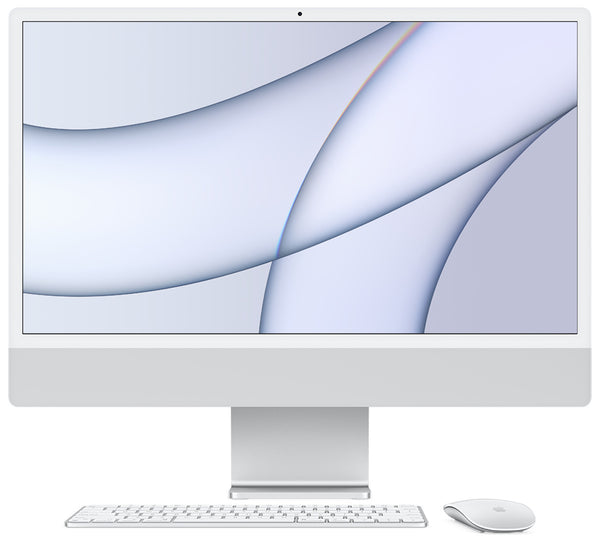 24-inch iMac with Retina 4.5K display: Apple M4 chip with 8-core CPU and 8-core GPU, 16GB, 256GB SSD - Silver